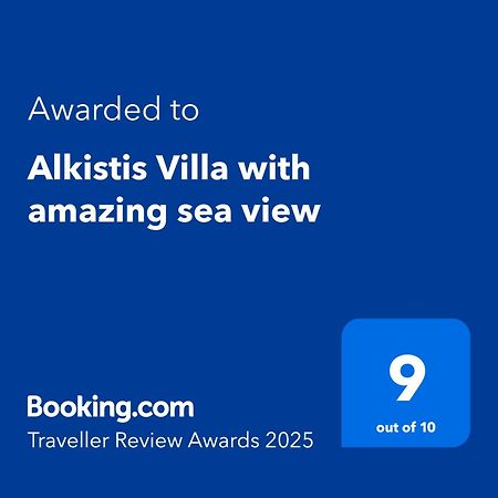 Alkistis Villa With Amazing Sea View Maroulas ภายนอก รูปภาพ